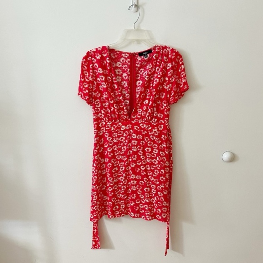 Lulu's Red Floral Mini Dress